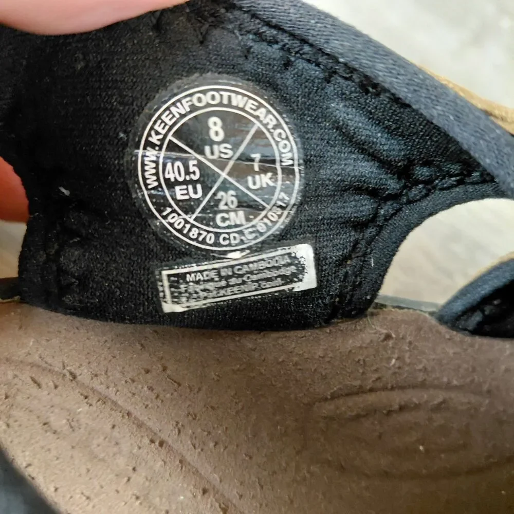 KEEN Newport H2 Sandals Mens 8 Brown Leather Waterproof Hiking Fisherman Shoes